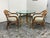 Contemporary Late 20th Century McGuire Barrel Back Arm Chairs + Table , Set For Sale - Image 3 of 12