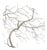 Soft Grey Chinoiserie Mural | 3-Panel Hand-Painted Tree Branch Wallpaper For Sale