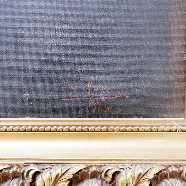 Max Moreau, Portrait of an Ancestor, 1924, Oil on Canvas For Sale - Image 4 of 14