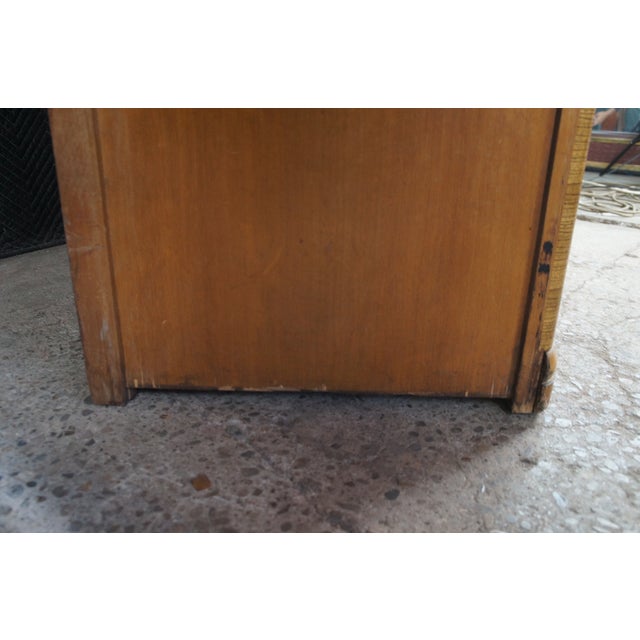 Vintage Art Deco Waterfall Walnut Chifferobe Secretary Desk Dresser Armoire For Sale - Image 13 of 18