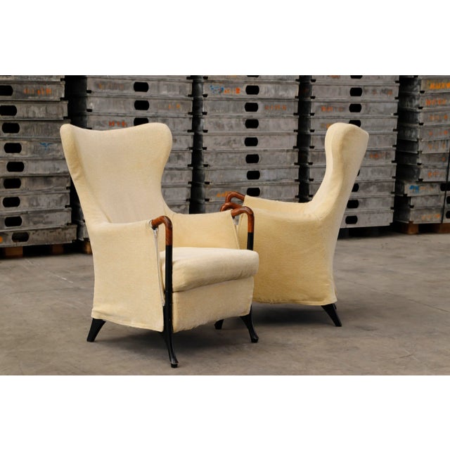 Set of Wing Armchairs by Umberto Asnago for Giorgetti For Sale - Image 4 of 8