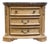 American Drew Rustic European Bleached Ash 37" Three Drawer Nightstand W. Granite Top 121-421 For Sale