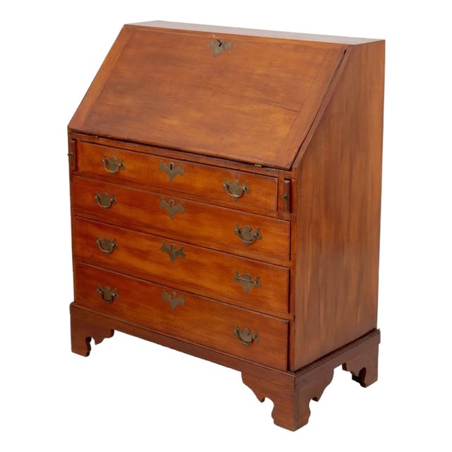American Maple Slant Front Desk, Late 18th C. For Sale