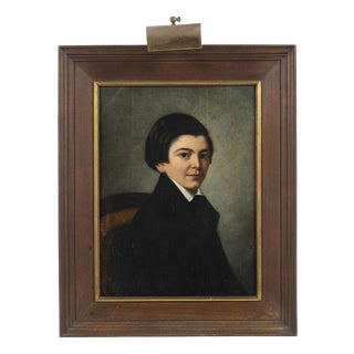 Portuguese School Artist, Portrait of Boy, 19th Century, Oil on Canvas For Sale
