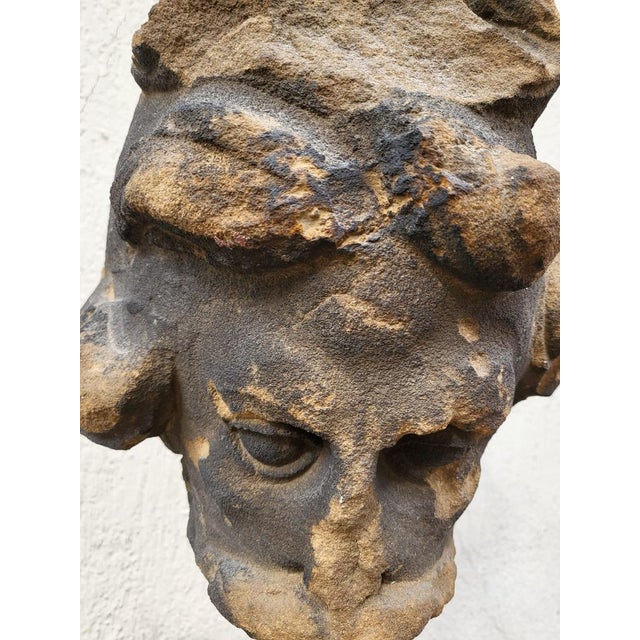 British Artist, Head Sculpture, 17th Century, Stone For Sale - Image 10 of 16