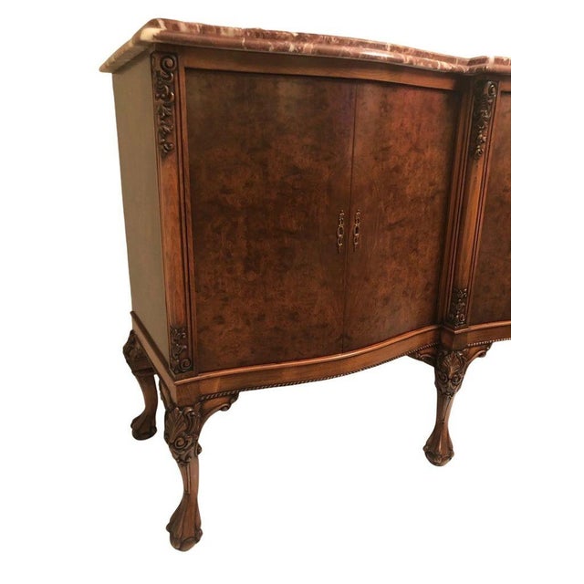 Traditional Italian Rosso Laguna Marble Top Buffet/Sideboard/Credenza, C. 1990s For Sale - Image 4 of 16