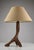 French Brutalist Table Lamp in Olive Wood, 1950s For Sale - Image 6 of 15