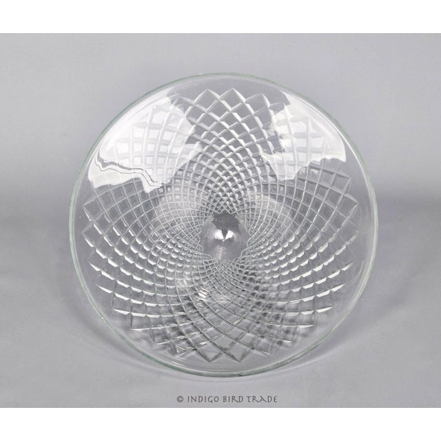 Gold Antique French Crystal Bowl on Bronze Dolphin Koi Fish Pedestal Centerpiece For Sale - Image 8 of 10