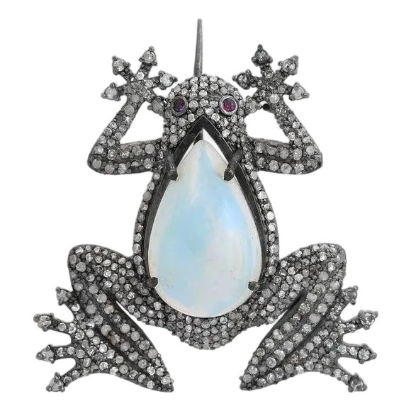 Victorian Frog Brooch Lapel Pin for Unisex For Sale