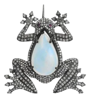 Victorian Frog Brooch Lapel Pin for Unisex