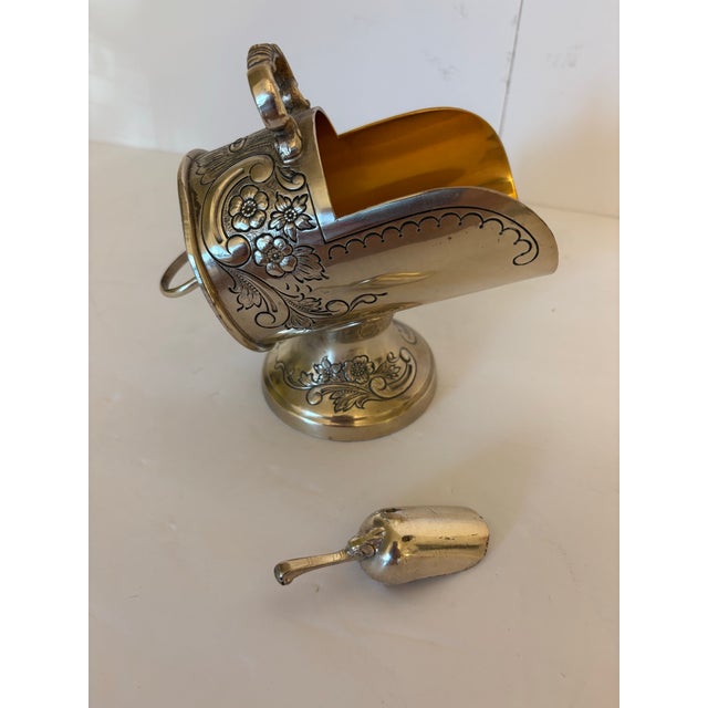 Mid-Century Modern Vintage Raimond Sugar Scuttle Bowl Victorian Style, Silverplated & Copper Plated, and Small Scoop For Sale - Image 3 of 8