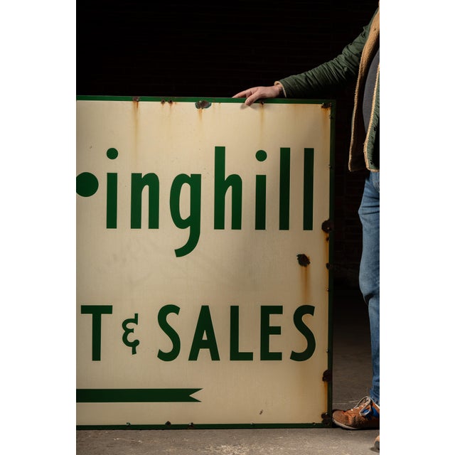 Vintage SpringHill Mobil Court SSP Roadside Sign For Sale In Chicago - Image 6 of 11