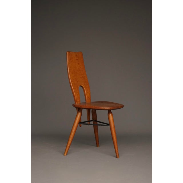 Mid-Century Italian Oak Side Chair, 1950s For Sale - Image 16 of 16