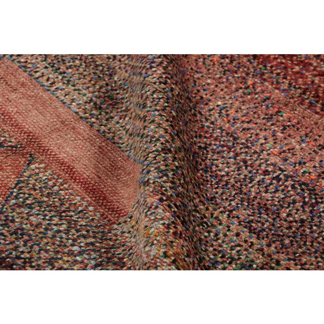 Textile Vintage Gabbeh Persian Tribal Rug, Brown With Pink Medallion - Rug & Kilim For Sale - Image 7 of 8