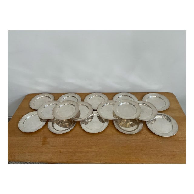 Late 20th Century Danish Silverplate Charger Dishes From Hejl Denmark- Set of 8 For Sale - Image 15 of 18