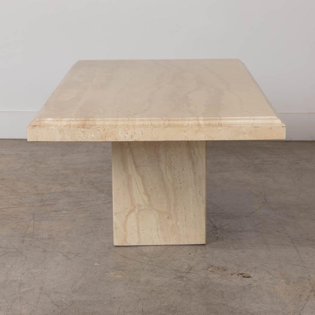 1970s Italian Travertine Coffee Table For Sale In Los Angeles - Image 6 of 16