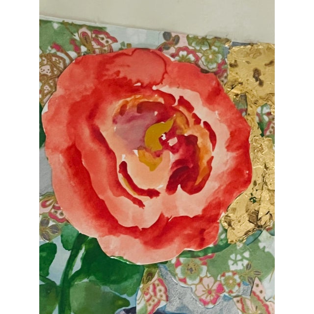 Wood Framed Floral Water Color Signed, Signed Darr C 2010 For Sale - Image 7 of 13