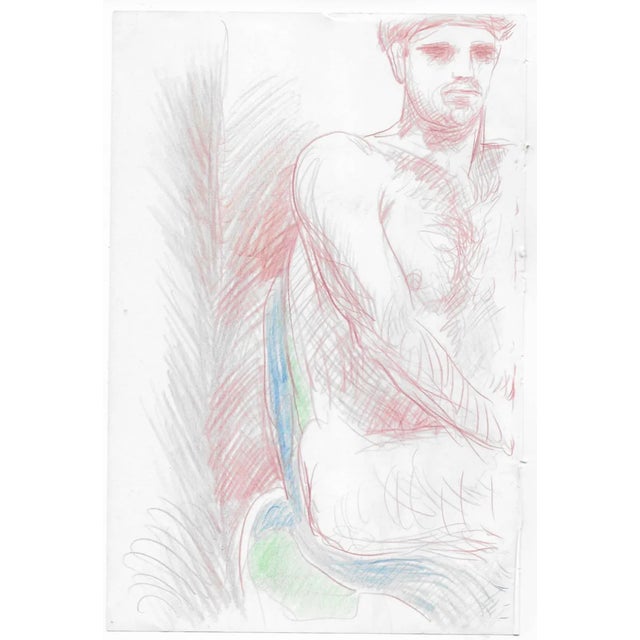 Figurative 1996 James Bone Seated Male Nude For Sale - Image 3 of 3