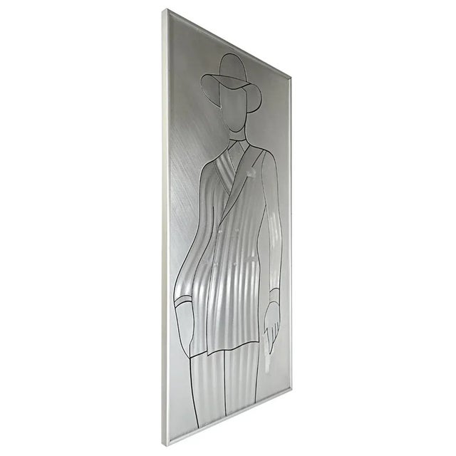 1980s Etched Aluminium David Bowie Wall Piece, 1980s For Sale - Image 5 of 6
