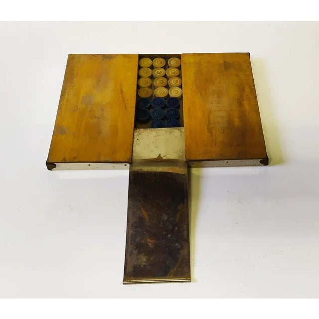 Metal Fernet Branca Game of Checkers, 1930s For Sale - Image 7 of 8