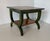 Mid-Century Modern Italian Green Aniline and Maple Coffee Table, 1980s For Sale - Image 3 of 9