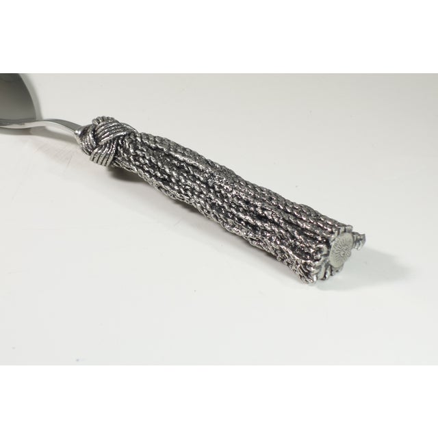 Metal Italian Metal Serving Spoon by Piero Figura for Atena, 1980 For Sale - Image 7 of 14