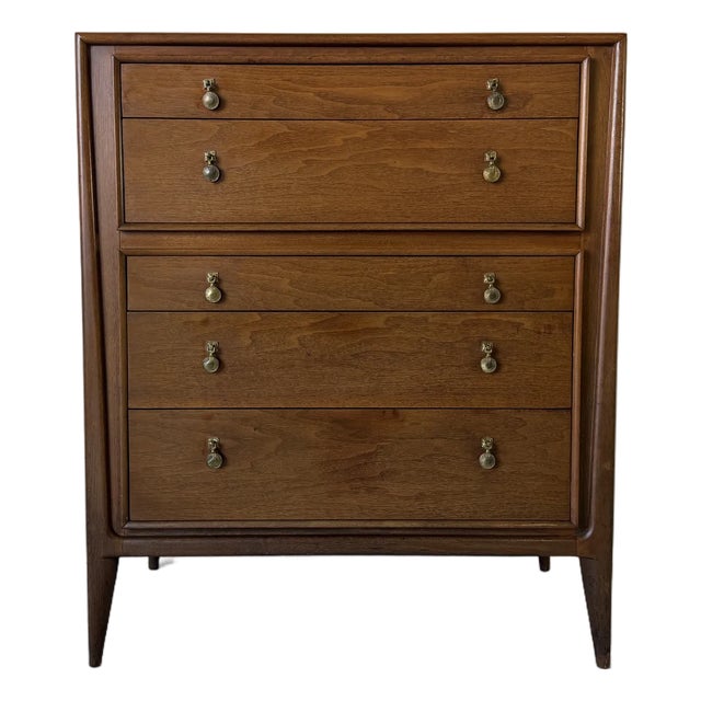 Mid-Century Modern John Stuart “Facade” Highboy Commode For Sale