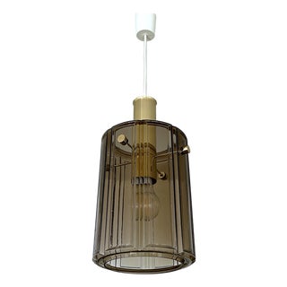 Space Age Pendant Light in Glass from Glashütte Limburg, 1950s For Sale