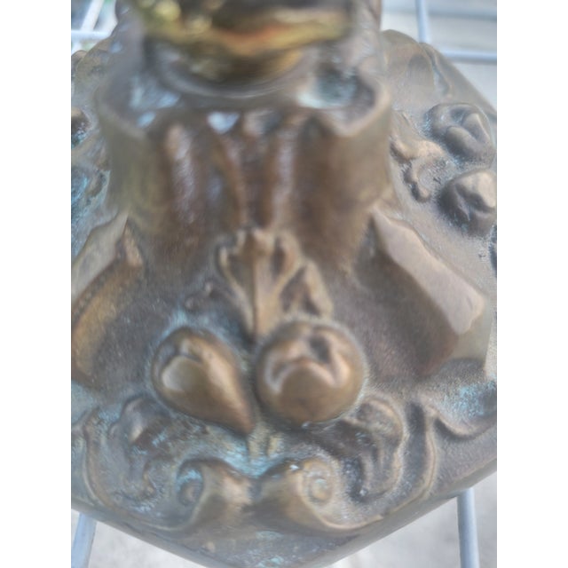 Vintage Five Arm Bronze Candelabra For Sale - Image 12 of 12