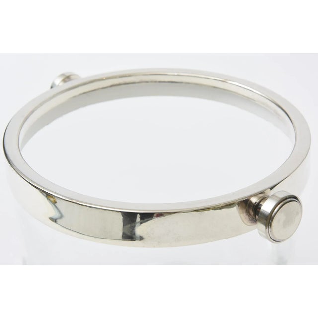 1990s Brazilian Crystal Glass and Silver-Plate Ice Bucket by Riva 1990's For Sale - Image 5 of 10