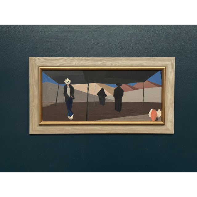 Eric Andreas Ros, Desert Market, 1950s, Oil Painting on Canvas, Framed For Sale - Image 12 of 14