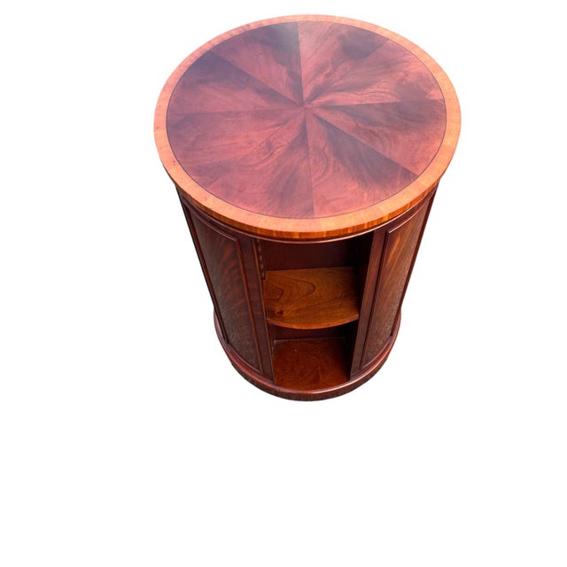 Late 20th Century Late 20th Century Mahogany Revolving Bookcase Ethan Allen For Sale - Image 5 of 12