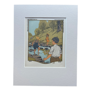 Gustave Baumann "May"- "All the Year Round" Color Woodcut in 11x14 Mat, 1912