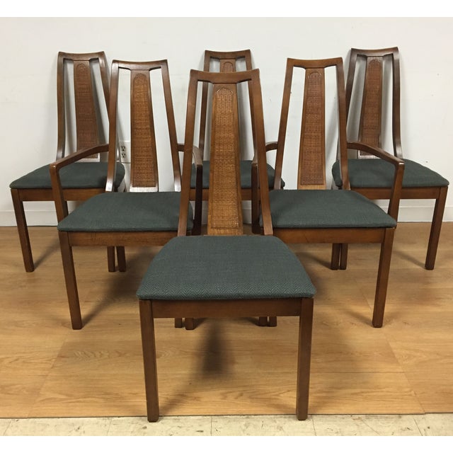 Mid-Century Cane Back Dining Chairs - Set of 6 | Chairish (640 x 640 Pixel)