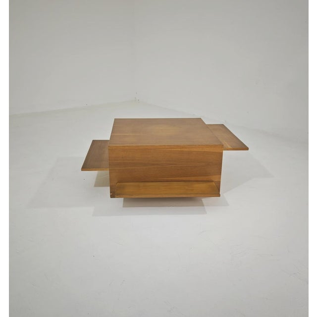 Mid-Century Modern Extendable Wooden Coffee Table, Italy, 1970s For Sale - Image 4 of 16