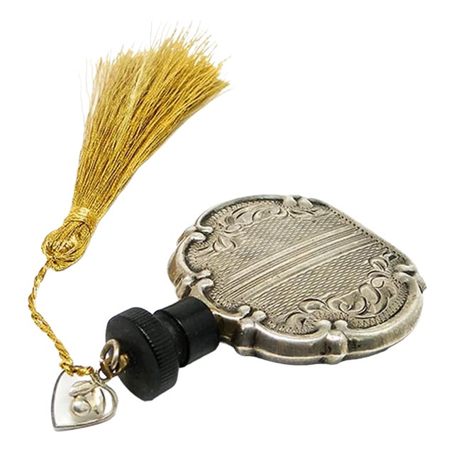 German Art Deco Silver Perfume Bottle, 1920s For Sale