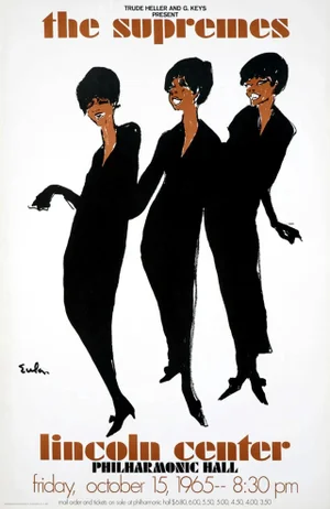 "The Supremes at Lincoln Center Philharmonic Hall" Poster, 1965