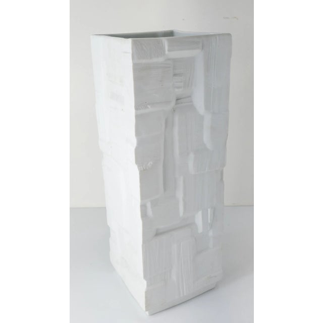 Mid-Century Modernist Faux Bois White Vase by Heinrich For Sale - Image 9 of 9