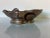 Mid Century Modern handcrafted studio art pottery abstract bowl sculpture. Features beautiful brown glaze finish with...