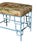 Chinese Chippendale Style Bench in Thibaut For Sale - Image 10 of 10