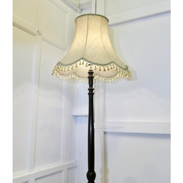 Brown Carved and Turned Floor Lamp, 1920s For Sale - Image 8 of 8
