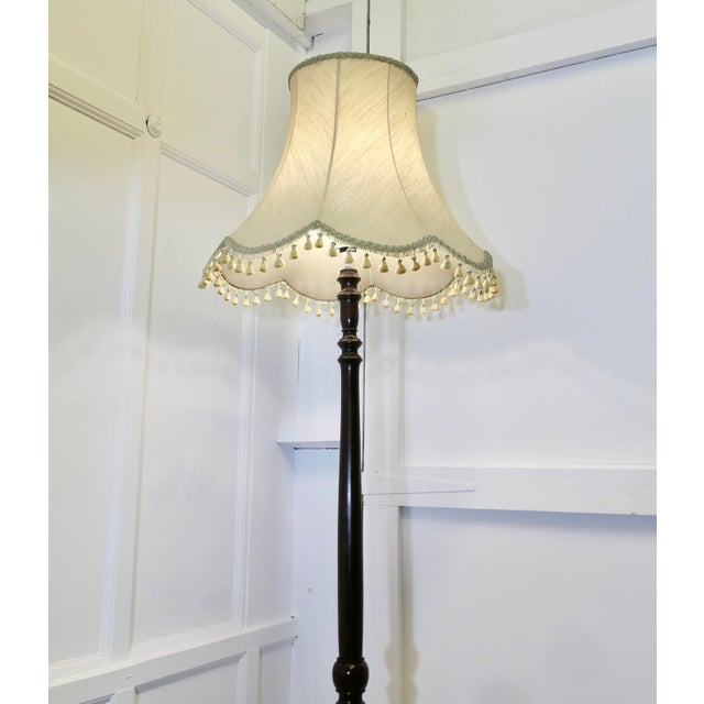 Brown Carved and Turned Floor Lamp, Standard Lamp, 1920s For Sale - Image 8 of 8
