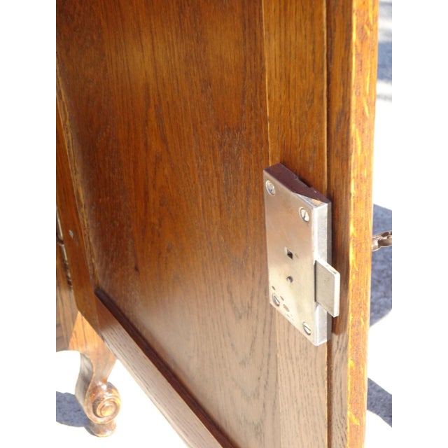 Vintage Rustic Dark Oak Buffet, 1980s For Sale - Image 18 of 18