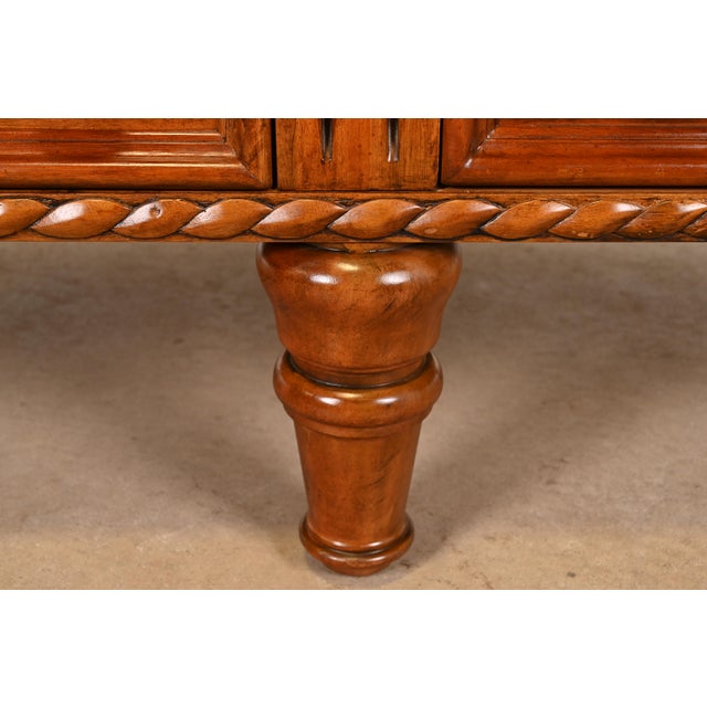 Brown Thomasville Ernest Hemingway Collection Rustic European Carved Maple Coffee Table or Cocktail Table For Sale - Image 8 of 11