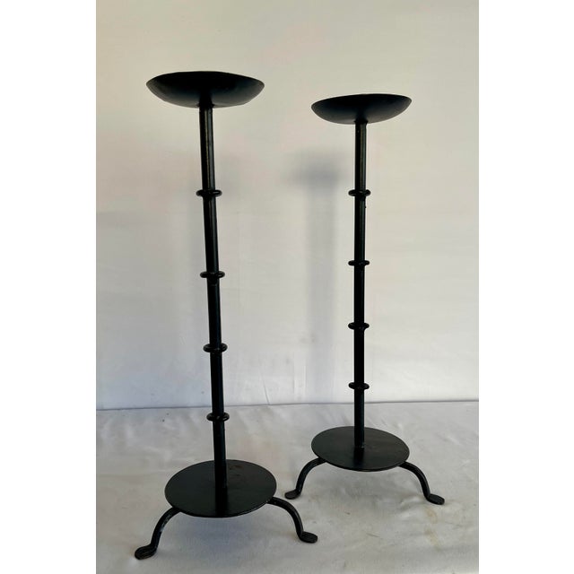 1940s SpNish Revival Candel Sticks For Sale - Image 5 of 6