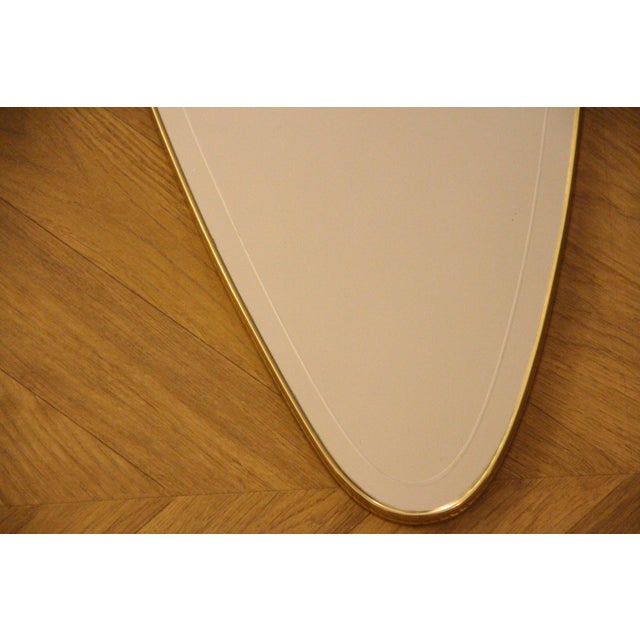 Italian Brass Wall Mirror in the style of Gio Ponti, 1950s For Sale - Image 18 of 18