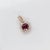 Metal Cushion Rhodolite Garnet Pendant With Earth Mined Diamonds in Solid 14k Gold For Sale - Image 7 of 10