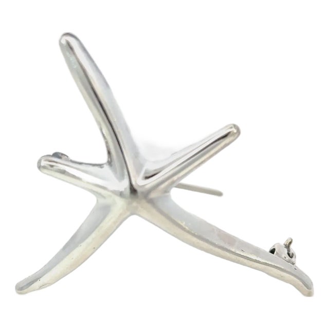 Tiffany & Co Estate Starfish Brooch Sterling Silver By Elsa Peretti 6.5g For Sale