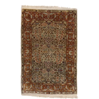 Vintage Turkish Silk Hereke Rug - 02'02 X 03'04 For Sale