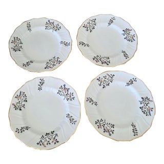 Vintage Spode Copeland English Bird Plates With Gold Trim, Set of 4 For Sale